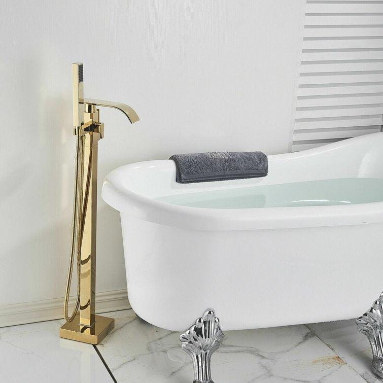 Kardec Floor-Mounted Waterfall Bathtub Faucet with Mixer