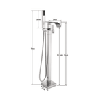 Kardec Floor-Mounted Waterfall Bathtub Faucet with Mixer
