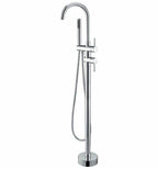 Danley Contemporary Freestanding Bathtub Floor-Mount Single-Handle Faucet in Chrome