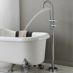 Danley Contemporary Freestanding Bathtub Floor-Mount Single-Handle Faucet in Chrome