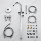 Danley Contemporary Freestanding Bathtub Floor-Mount Single-Handle Faucet in Chrome