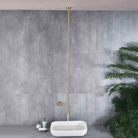 Glass Ceiling-Mount Faucet for Basin and Bathtub