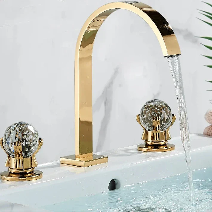 Cristal Haalz Double-Handle Bathroom Faucet - Sophistication and Elegance