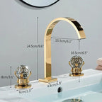 Cristal Haalz Double-Handle Bathroom Faucet - Sophistication and Elegance