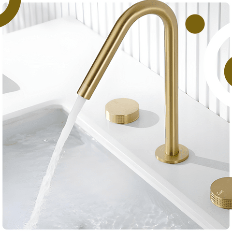 Crysty Widespread High-Spout Luxury Bathroom Faucet