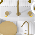 Crysty Widespread High-Spout Luxury Bathroom Faucet