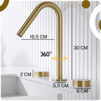 Crysty Widespread High-Spout Luxury Bathroom Faucet