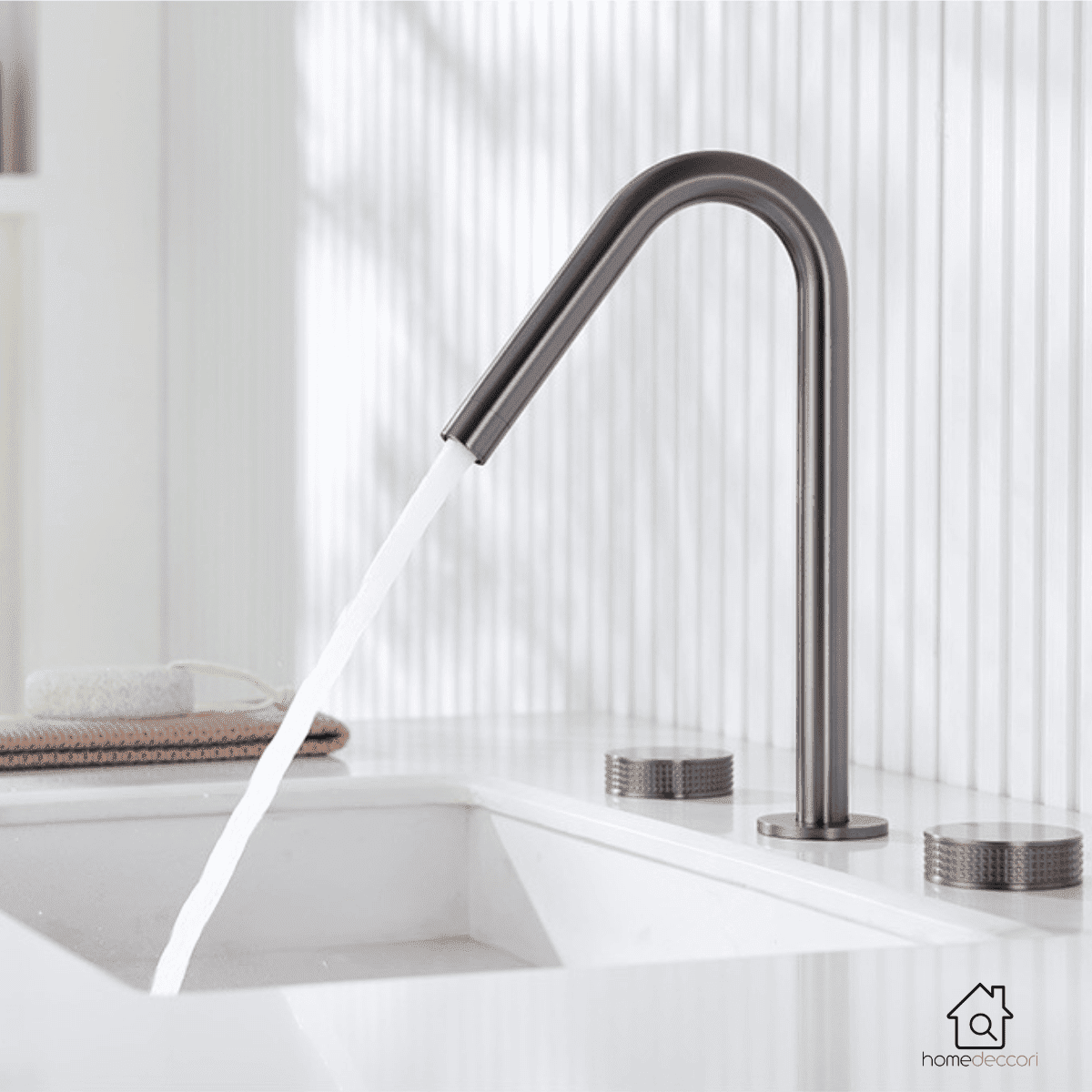 Crysty Widespread High-Spout Luxury Bathroom Faucet