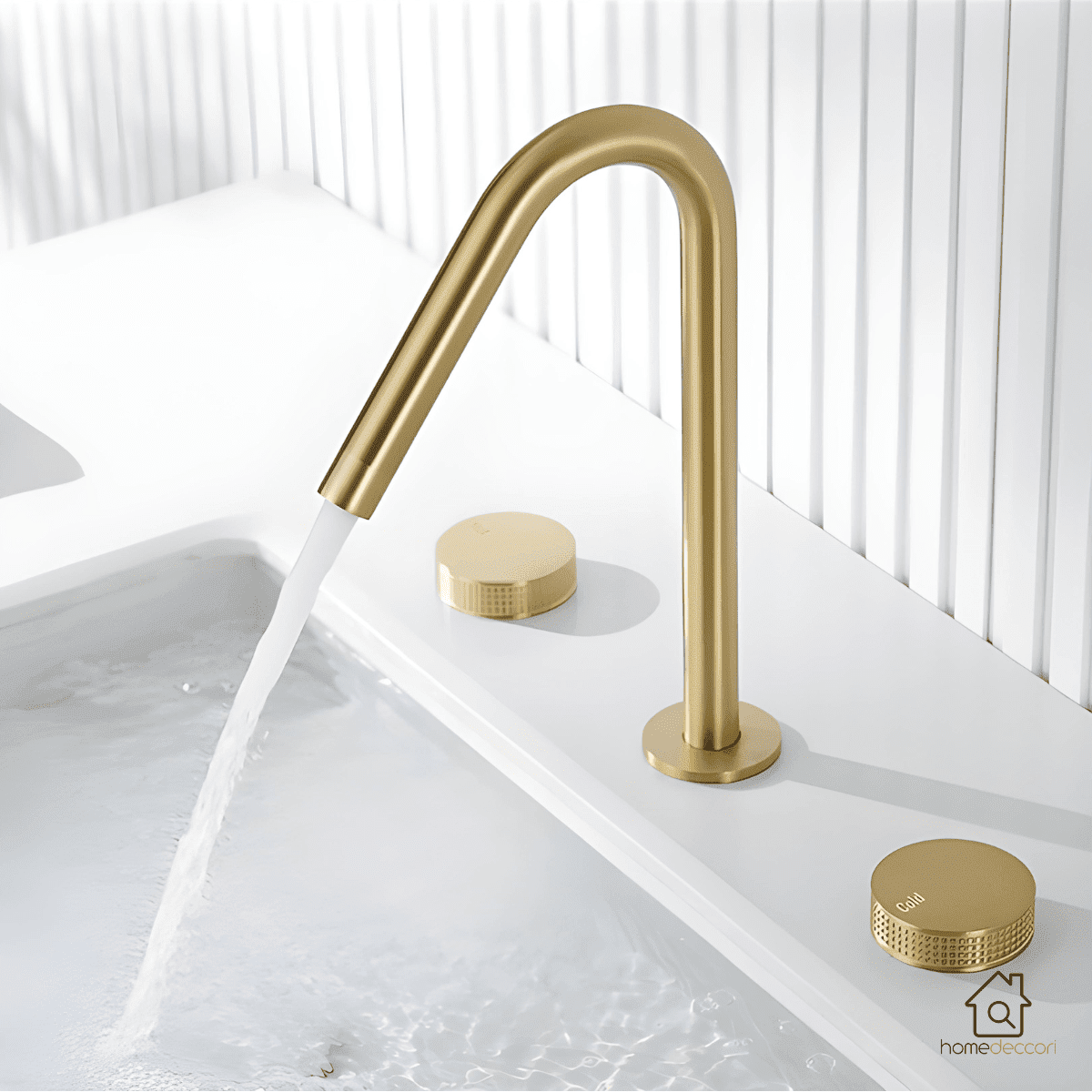 Crysty Widespread High-Spout Luxury Bathroom Faucet