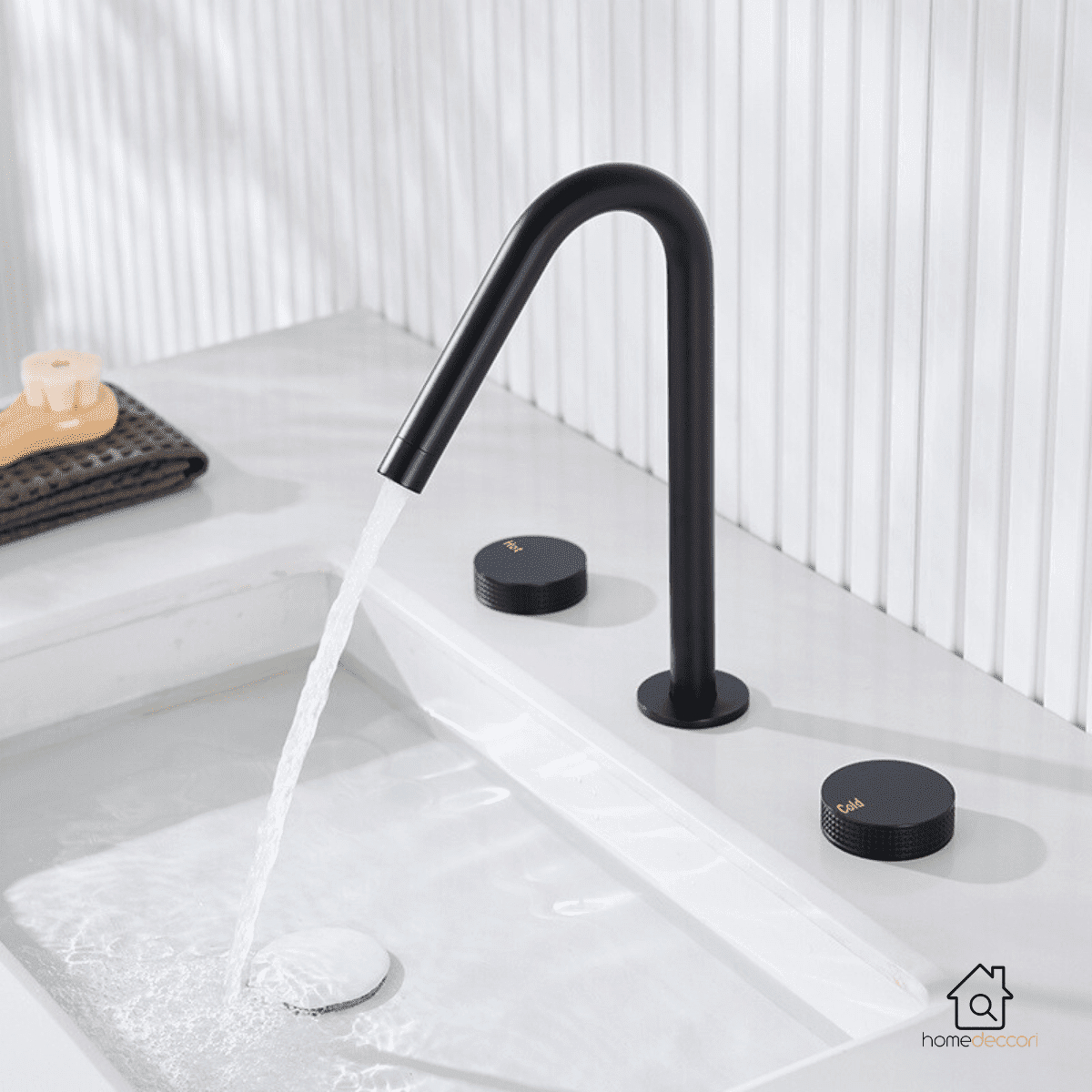 Crysty Widespread High-Spout Luxury Bathroom Faucet