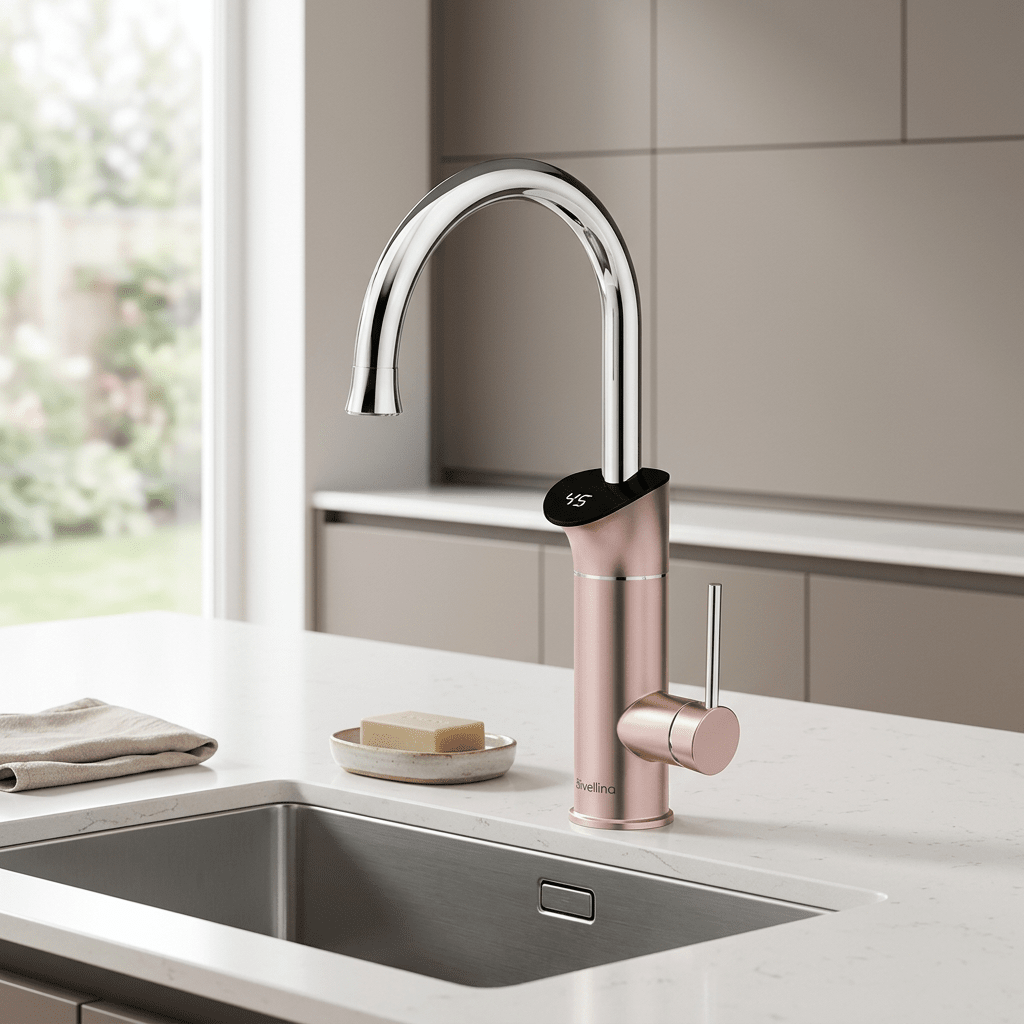 Artifice Home Perugia Electric Kitchen Faucet - Countertop Digital Display 110V