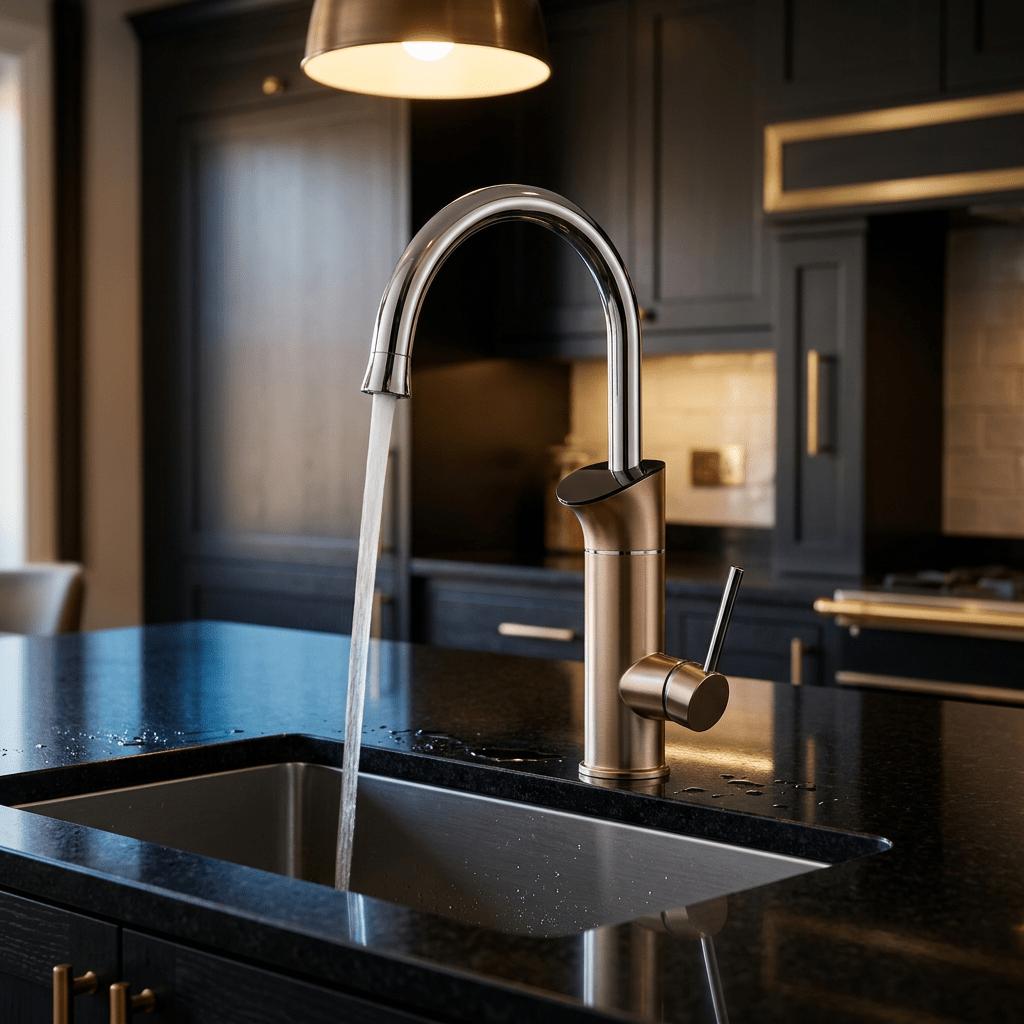 Artifice Home Perugia Electric Kitchen Faucet - Countertop Digital Display 110V