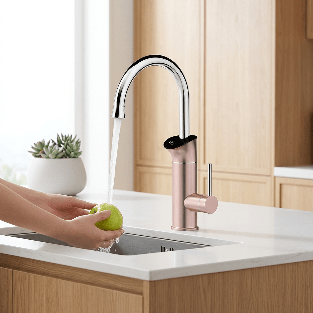 Artifice Home Perugia Electric Kitchen Faucet - Countertop Digital Display 110V