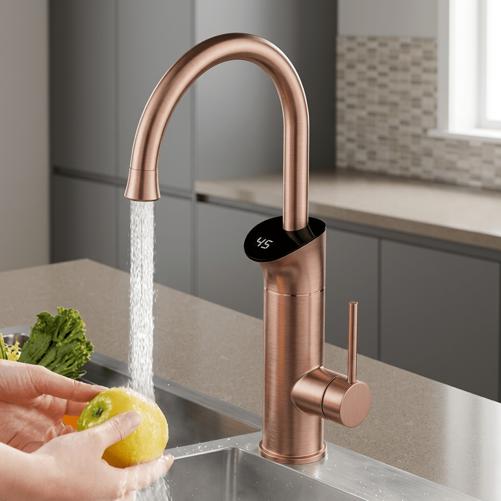 Artifice Home Perugia Electric Kitchen Faucet - Countertop Digital Display 110V