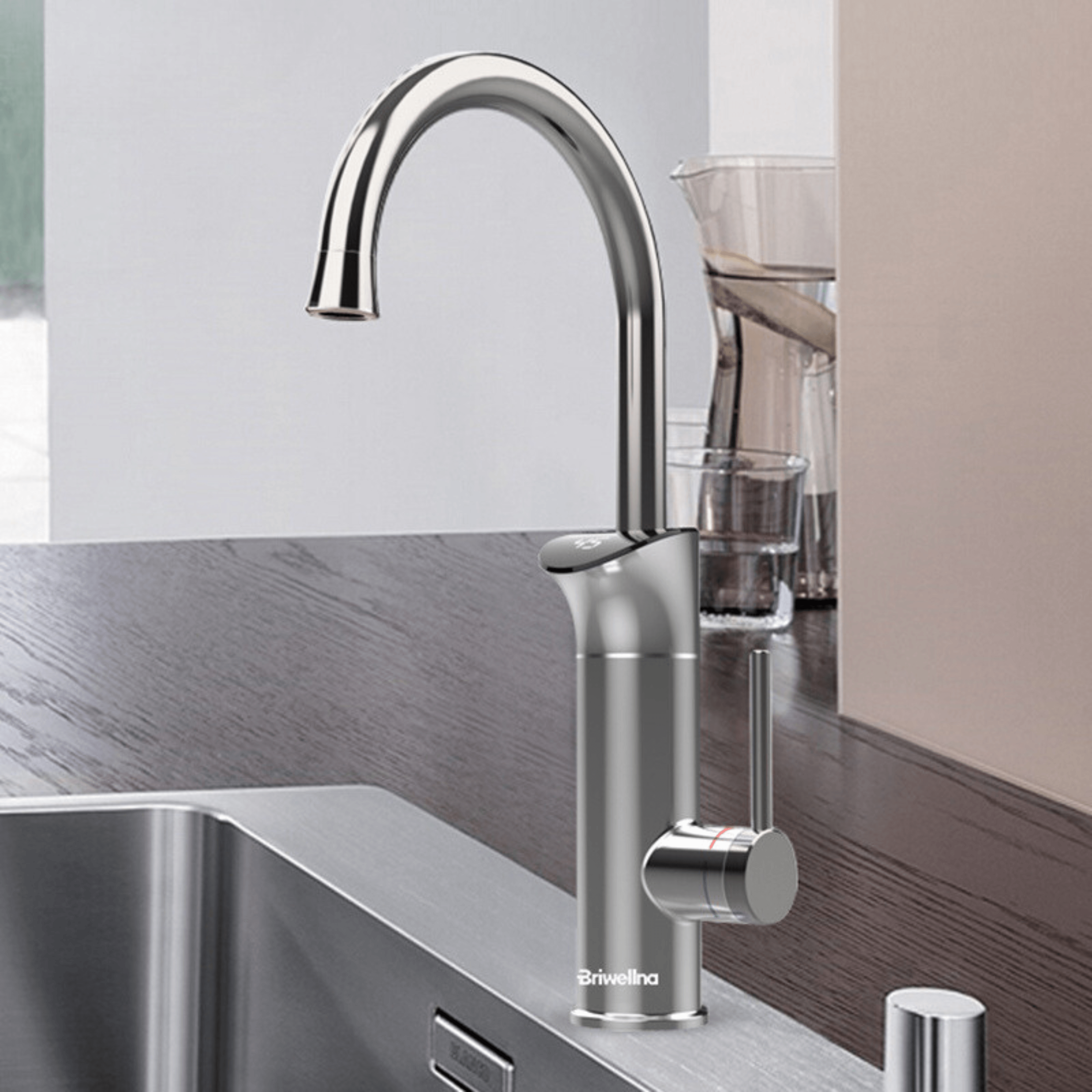 Artifice Home Perugia Electric Kitchen Faucet - Countertop Digital Display 110V