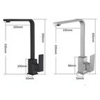 Gourmet Kitchen Faucet High Spout Single-Handle Crane Track 360°