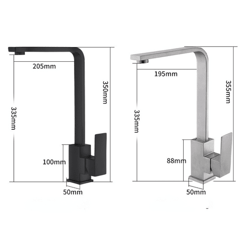 Gourmet Kitchen Faucet High Spout Single-Handle Crane Track 360°