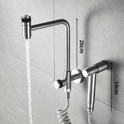 Gourmet Kitchen Faucet with Crossver Pull-Down Hand Spray