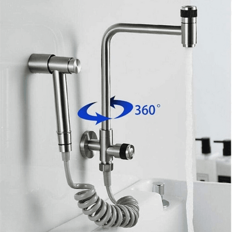 Gourmet Kitchen Faucet with Crossver Pull-Down Hand Spray