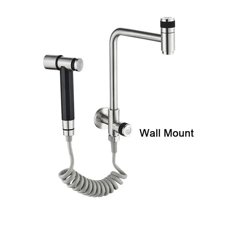 Gourmet Kitchen Faucet with Crossver Pull-Down Hand Spray