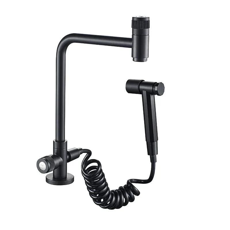 Gourmet Kitchen Faucet with Crossver Pull-Down Hand Spray