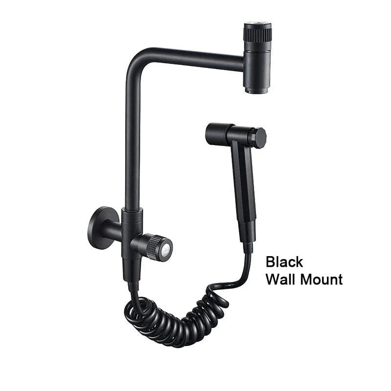 Gourmet Kitchen Faucet with Crossver Pull-Down Hand Spray