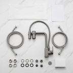 Gourmet Faucet with Filter, Single Lever, Countertop, Eirelez Platinum