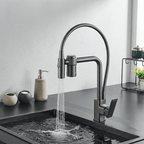 Gourmet Faucet with Filter, Single Lever, Countertop, Eirelez Platinum