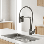 Gourmet Faucet with Filter, Single Lever, Countertop, Eirelez Platinum