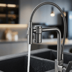 Gourmet Faucet with Filter, Single Lever, Countertop, Eirelez Platinum