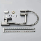 Gourmet Faucet with Filter, Single Lever, Countertop, Eirelez Platinum