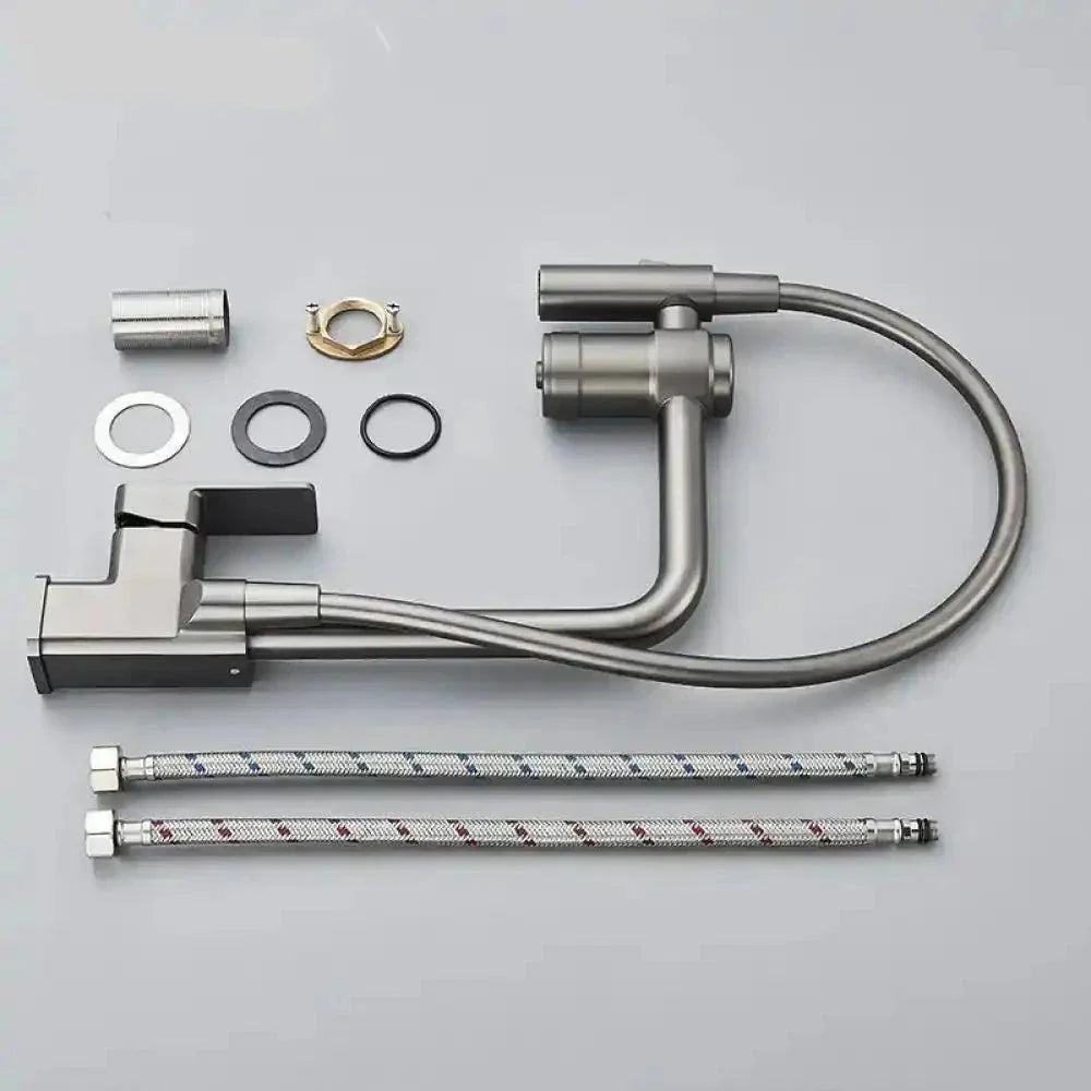 Gourmet Faucet with Filter, Single Lever, Countertop, Eirelez Platinum