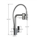 Gourmet Faucet with Filter, Single Lever, Countertop, Eirelez Platinum