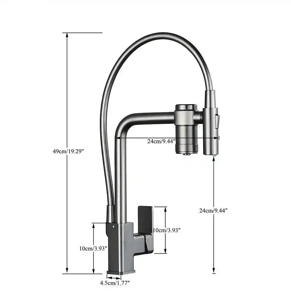Gourmet Faucet with Filter, Single Lever, Countertop, Eirelez Platinum
