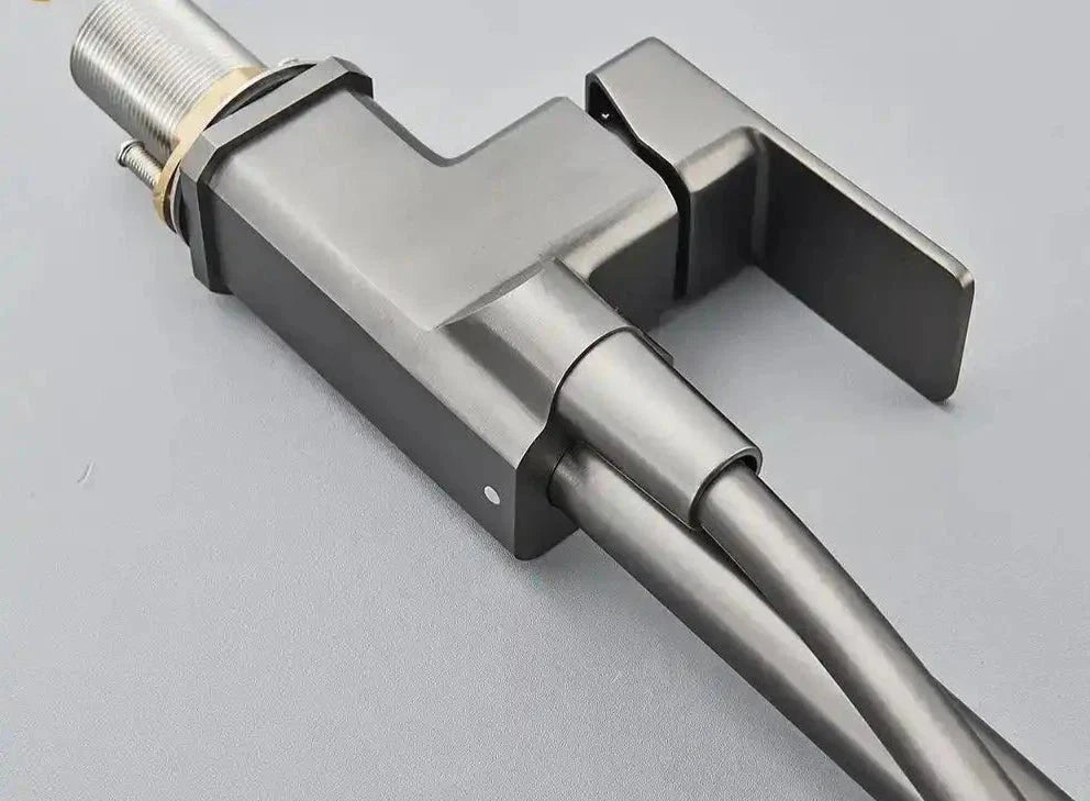 Gourmet Faucet with Filter, Single Lever, Countertop, Eirelez Platinum