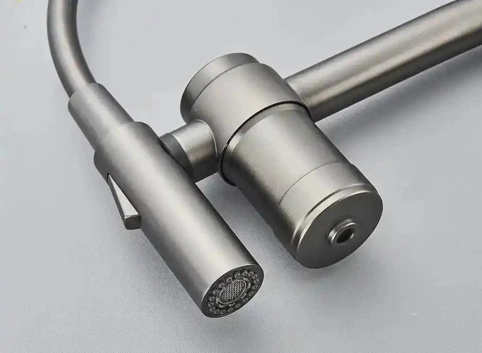 Gourmet Faucet with Filter, Single Lever, Countertop, Eirelez Platinum
