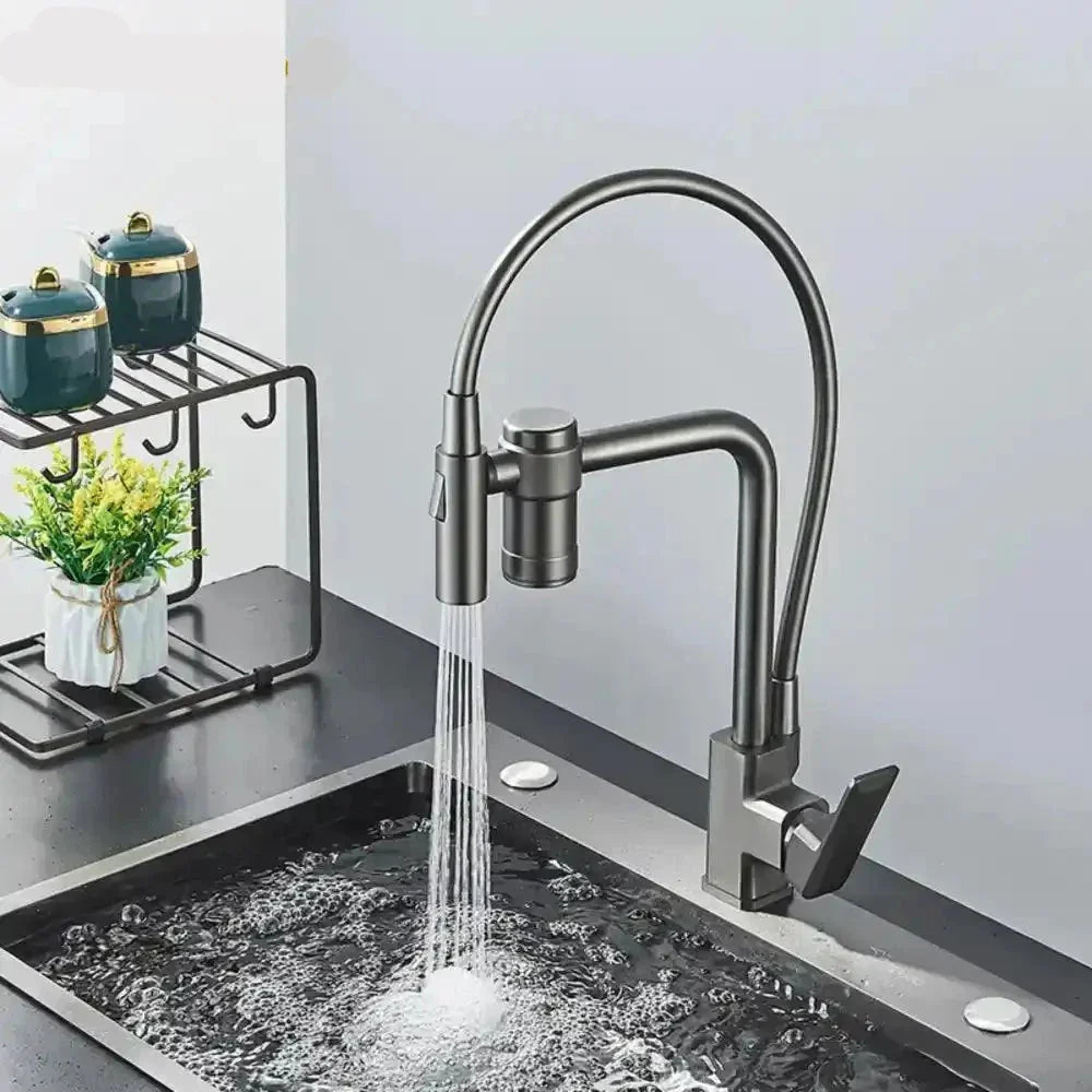 Gourmet Faucet with Filter, Single Lever, Countertop, Eirelez Platinum