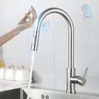 Gourmet Faucet with Touch Sensor, Extendable, for Kitchen - SensePlow