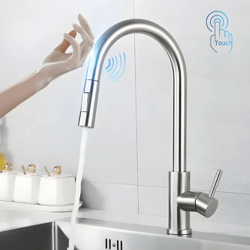 Gourmet Faucet with Touch Sensor, Extendable, for Kitchen - SensePlow