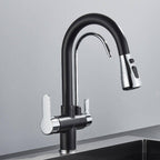 Kraus 3-in-1 Gourmet Pull-Down Kitchen Faucet with Integrated Water Filter and 3-Function Sprayhead