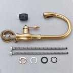 Artifice Home Darty Modern High Arc Pull Down Kitchen Faucet, Single Handle Kitchen Sink Faucet with Dual Function Sprayer, Premium Solid Brass Matrix