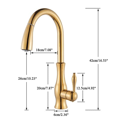 Artifice Home Darty Modern High Arc Pull Down Kitchen Faucet, Single Handle Kitchen Sink Faucet with Dual Function Sprayer, Premium Solid Brass Matrix