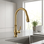 Artifice Home Darty Modern High Arc Pull Down Kitchen Faucet, Single Handle Kitchen Sink Faucet with Dual Function Sprayer, Premium Solid Brass Matrix