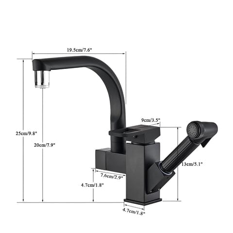 Gourmet Kitchen Faucet Single-Handle Pull-Out SevenPrier
