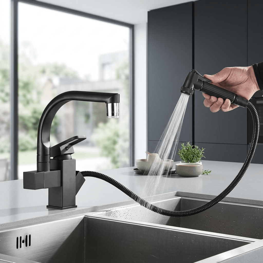 Gourmet Kitchen Faucet Single-Handle Pull-Out SevenPrier