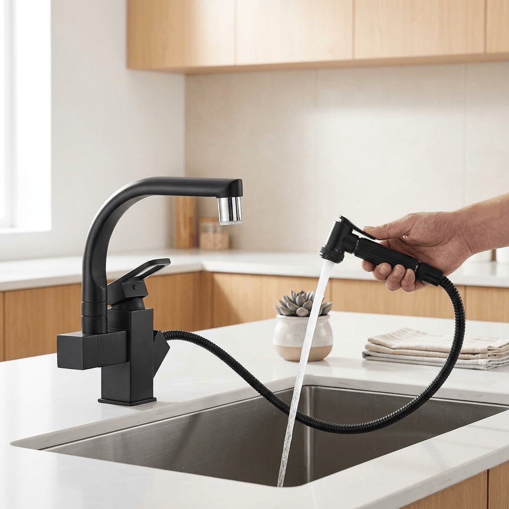 Gourmet Kitchen Faucet Single-Handle Pull-Out SevenPrier