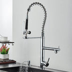 Gourmet Kitchen Faucet Dual Spring Spray Single-Handle High Spout Troia