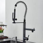 Gourmet Kitchen Faucet Dual Spring Spray Single-Handle High Spout Troia