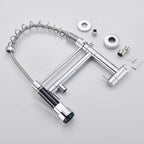 Gourmet Kitchen Faucet Single-Handle Wall-Mounted Pull-Out Dual-Spray - JassPoll