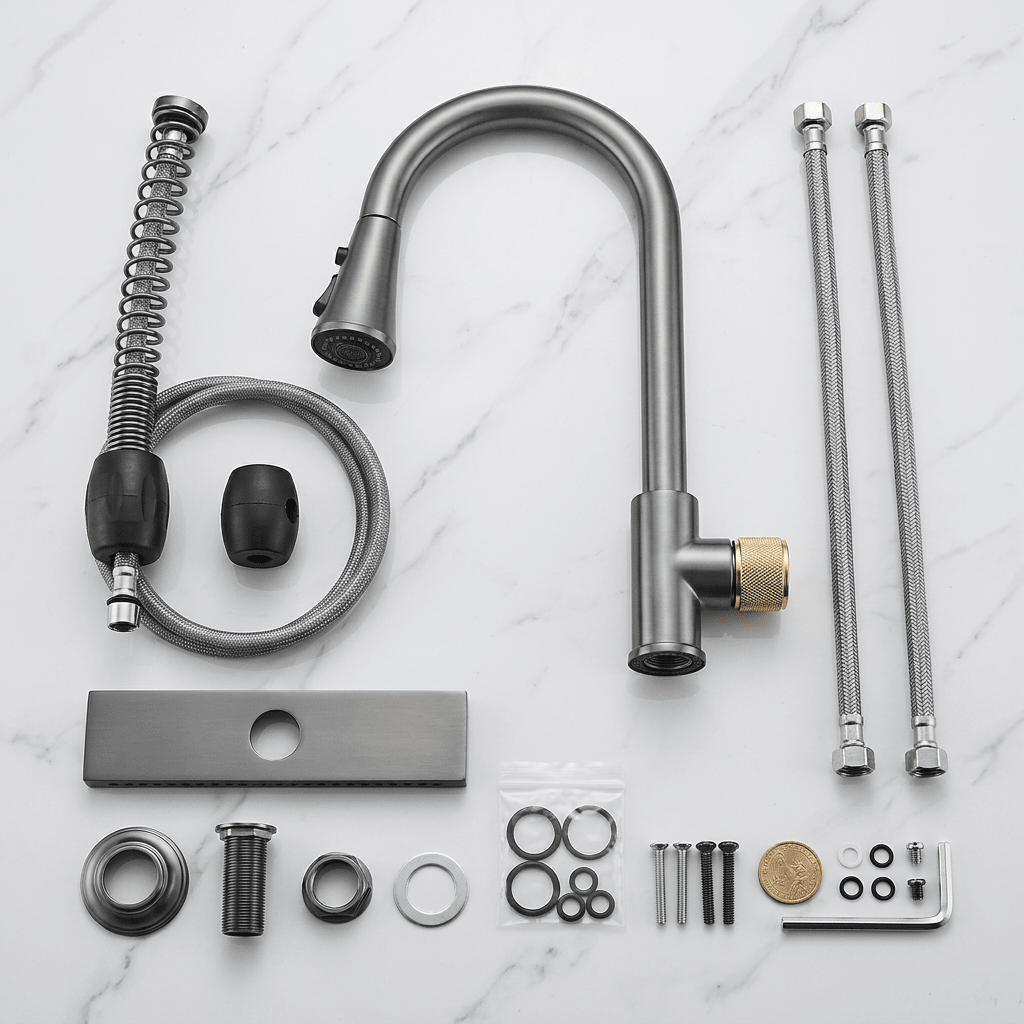 Gourmet Kitchen Faucet 360° Pull-Out Waterfall Spray - Rumble